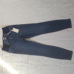 Good American Hi-Waist Stretch Cropped Denim Blue Jeans 2/26 NWT